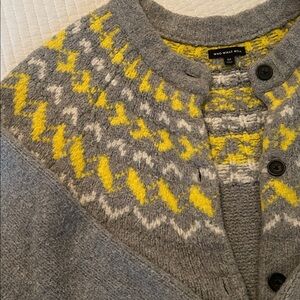 Who What Wear Gray and Yellow Men's Cardigan